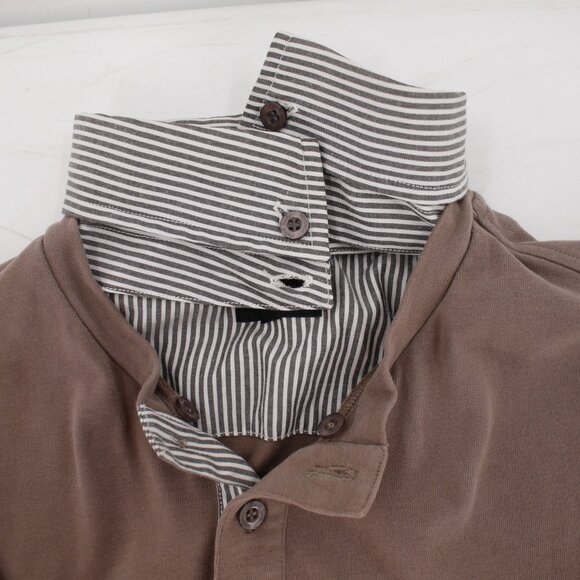 Paul Smith London Shirt Men’s S/M Cotton Long Sleeve Henley removable Collar - Picture 14 of 16